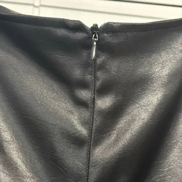 Wrapper Y2K faux leather black zipper front pants 11/12 - Picture 5 of 5